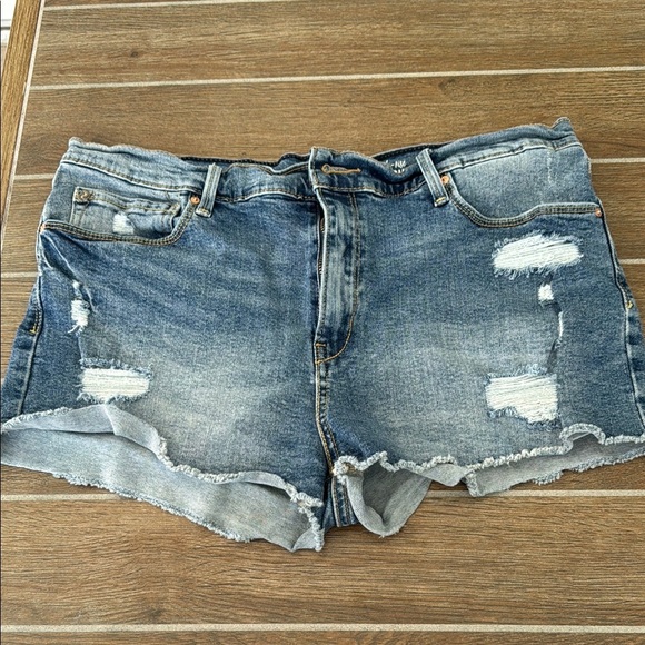 Denim Distressed Women's Shorts - Picture 1 of 6